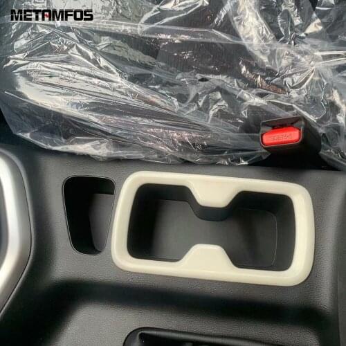 For Nissan Navara NP300 ST 2014-2018 2019 Front Cup Holder Water Bottle Decoration Frame Carbon Fiber Accessories Car Styling