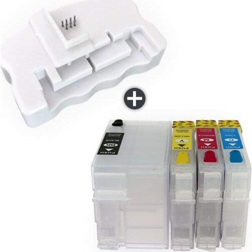 T3461 Refillable Ink Cartridge With T3461 Original Ink Cartridge Resetter For Epson T3461 T3462 T3463 T3464 Printer