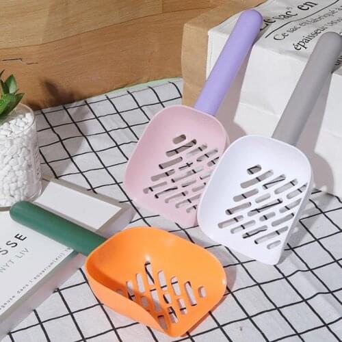 Plastic Pet Litter Scoop Easy to Clean Smooth Hollow Kitten Scooper Cat Shovel Waste Dog Puppy Litter Pet Cleanning Tool