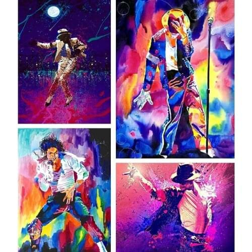 Full Drill Diamond Painting Michael Jackson Poster 5D Diy Cross Stitch Embroidery Star Picture Rhinestone Girl Home Decor