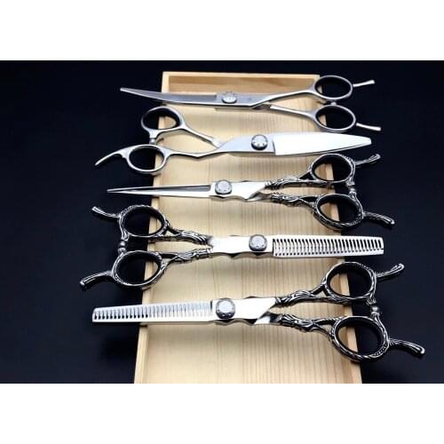 Professional Haircut and Hairdressing Scissors Flat Cut No Trace Tooth Scissors Tool Set Salon Haircut and Hairdressing Scissors