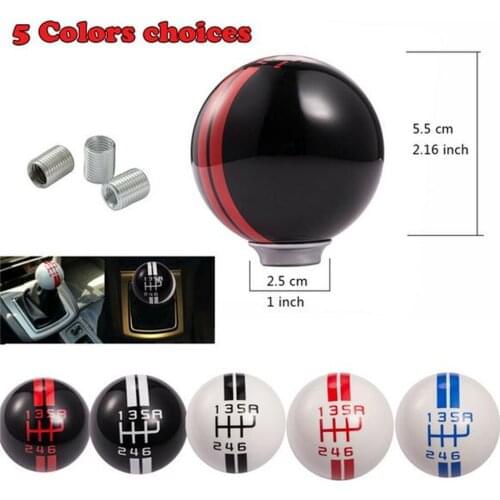6 Speed Car Resin Speed Manual Gear Shift Knob Ball Shifter Lever AT