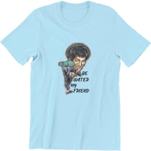 Westcreek Bruce Lee be water my friend Fashion Red Pink Punk Woman Unisex KoreanStyle For Boy T-Shirts 108661