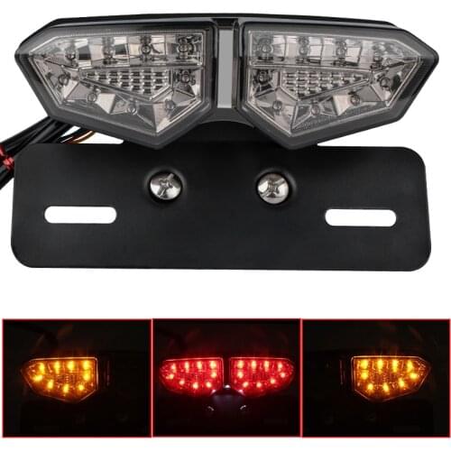 Motorcycle Taillight LED Turn Signal Rear Brake Lights Lamp Motorbike License Plate Light Motorcycle Accessories Universal