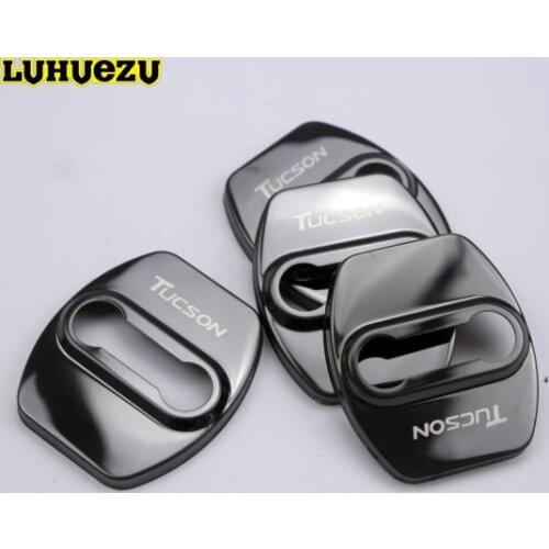 Stainless Steel Car Door Door Lock Hold Protective Buckle For Hyundai Tucson 2015 2016 2017 2018 Accessories