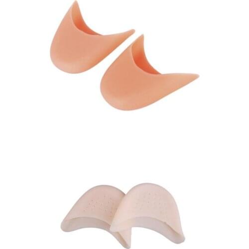 2 Pairs Light Pink Soft Silicone Gel Pointe Ballet Dance Toe Caps Pads Toe Protector
