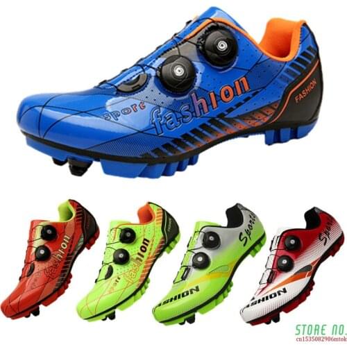 2021 Lastest Professional Cycling Shoes MTB Self-Locking Mountain Bike SPD Shoes Breathable Racing Road Bicycle Sports Shoes Men