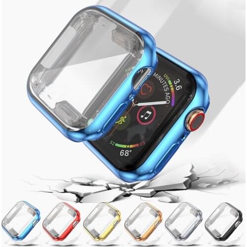 Case for Apple Watch 6 Series 5/4/3/2/SE 44mm 40mm 42/38mm TPU Protective Cover for iWatch Shell Thin Flexible Shockproof Bumper