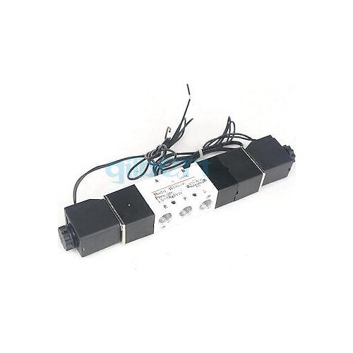 BSPT1/8" DC12V 24V AC110V 220V Solenoid Valve 3/5 Way Double Head Pneumatic 4V130C-06