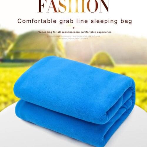 Fleece Sleeping Bag Outdoor Liner Four Seasons Adult Camping Indoor Hotel Dirty Ultra Light Portable Fleece Sleeping Bag