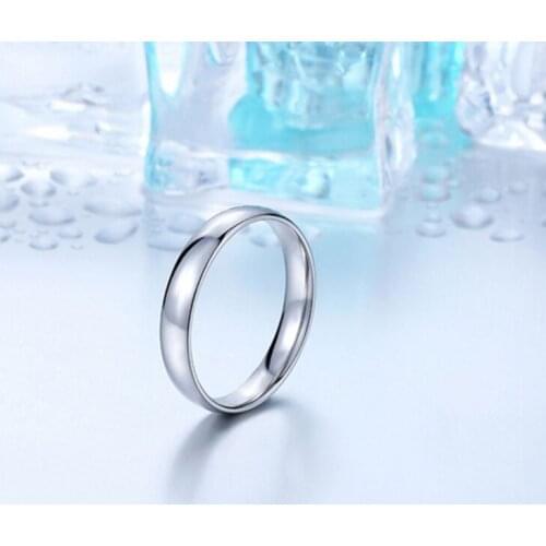 GG001-R Silver Smooth Design Men or Women Ring Fashion Finger Ring Jewelry Nice Gift