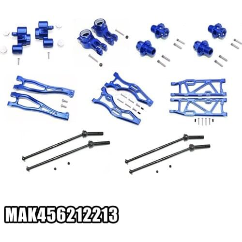 GPM ALUMINUM F UPPER+LOWER ARMS, R LOWER ARMS, F+R KNUCKLE ARMS, CVD, 13MM HEX For 1/8 ARRMA OUTCAST 6S BLX STUNT TRUCK