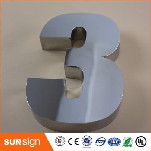 H15cm 0-9 Modern House Numbers Stainless Steel Number Digits Door Letters Room Gate Number New