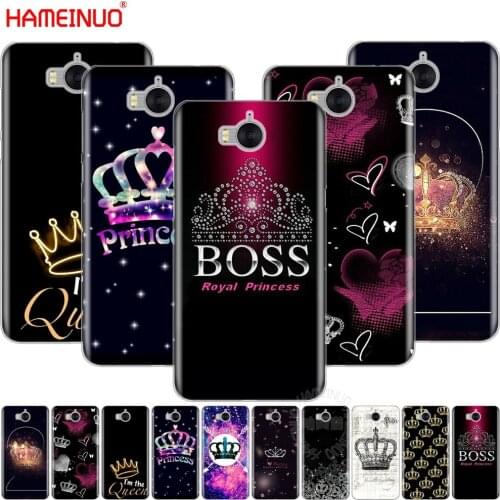 HAMEINUO Fashion Queen Crowns cell phone Cover Case for huawei honor 3C 4X 4C 5C 5X 6 7 Y3 Y6 Y5 2 II Y560 Y7 2017