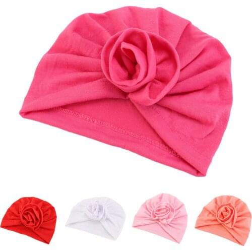 Baby Kids Cotton Beanie Turban Headwrap Knot Caps Newborn Head Scarf Cover Bonnet Flower Hat Girls Hair Cap Accessoire