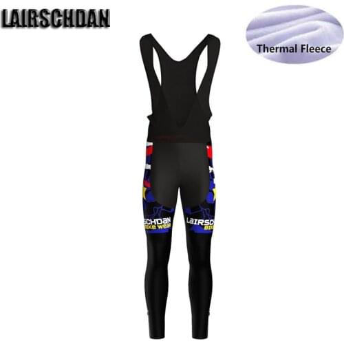 LairschDan Fietsbroek Heren Met Zeem Lang Warm Cycling Bib Trousers Men’s Winter Thermal Mountain Bike Long Pants Bicycle Tights