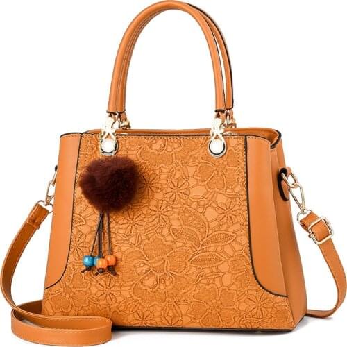 New Fashionable Comfortable Wild Womens Large-capacity Multilayer Soft Leather Handbag Simple Embossed Mom Tide Shoulder Bag