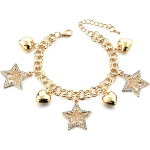 Szelam New 2019 Vintage Tree Of Lifet Charming Heart Bracelets & Bangles For Women Rhinestone Star Charms Bracelets SBR180094