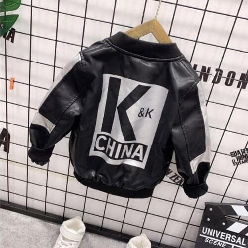 New Pu leather jackets spring Autumn Children coats for Baby girl and Boys loose good quality kids tops HOT selling