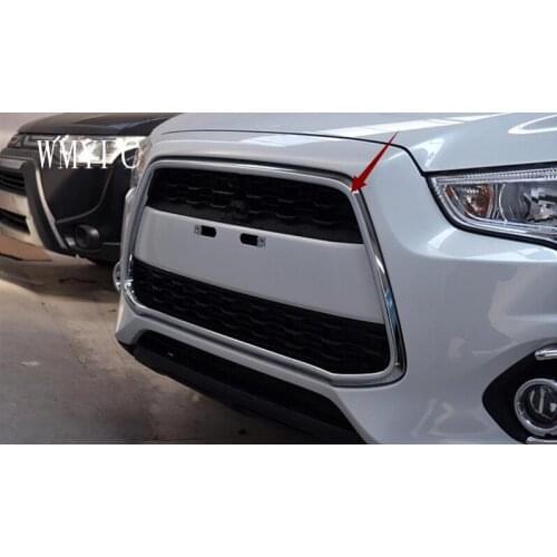 ABS Chrome Car front Mesh Grille Around Trim Racing Grills For Mitsubishi ASX 2013 2014 2015