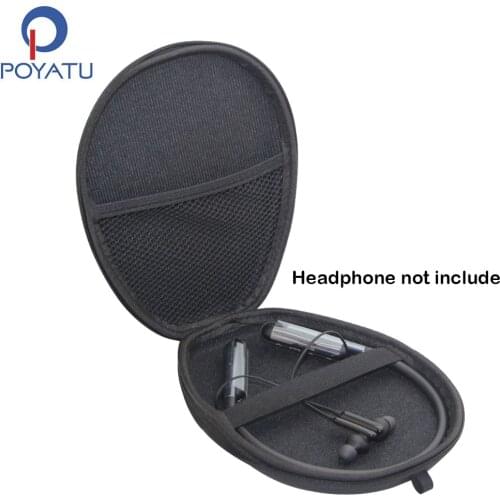 POYATU Headphone Case Hard For Samsung U Flex Bluetooth Wireless In-Ear Flexible Headphone Carrying Case Box Pouch Bag EVA Black