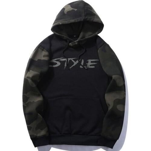 Plus Size Mens Camo Pullover Hooded Military Tops Spring Autumn Outdoor Running Fitness Climbing Riding Breathable Sports Hoodie