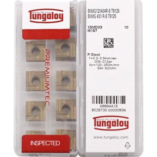 SNMG120404R-S T9125 100% Original TUNGALOY carbide insert with the best quality 10pcs/lot free shipping