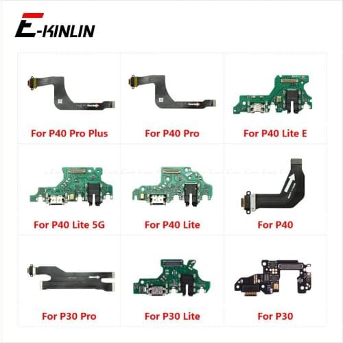 Charging Port Connector Board Parts Flex Cable With Microphone Mic For HuaWei P30 P40 Pro Lite E 5G