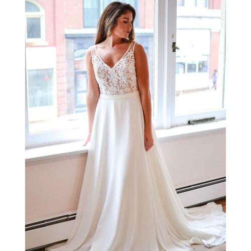 Sposacott V-neck Wedding Dresses