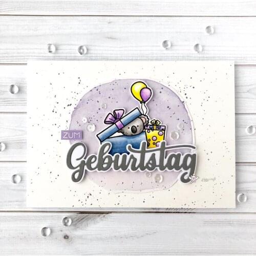 German birthday letters Metal Cutting Dies Stencils DIY Scrapbooking Paper/photo Cards Embossing Dies