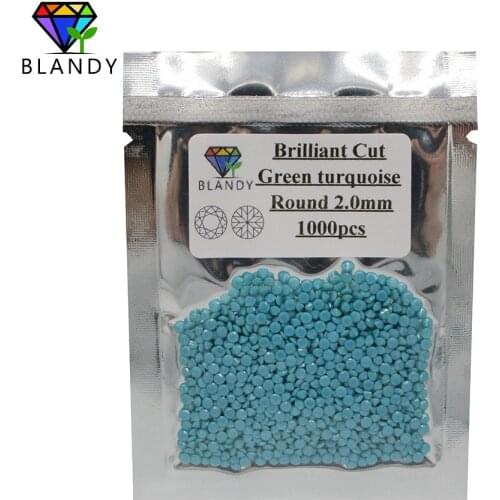 Wax Casting Nano Stone 1000pcs/lot 1.0-3.0mm Round Cut Turquoises Nano Stone Synthetic Gems For Jewelry Free Shipping