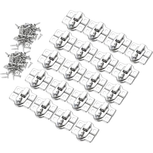 20pcs Box Latch Clasps Jewelry Gift Wine Wooden Box Case Toggle Latch Suitcase Hasp Hook Can Lock Lockable With Screws 26*28mm