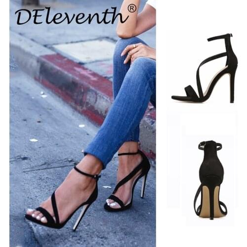 Womens Shoes 2020 Hot Sale Summer Ladies Sandals Sexy Fashion Korean Casual Black High Heels Sandals