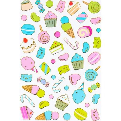 1 Sheet English Alphabet Number Ice Cream Sticker Transparent DIY Handbook Color Decoration Sticker