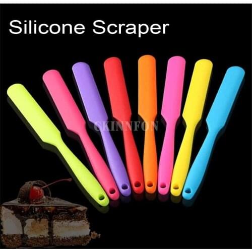 100Pcs/Lot New Baking Tool Cake Double Silicone Spatula Spoon Cookie Spatulas Pastry Scraper Butter Ice Cream Scoop