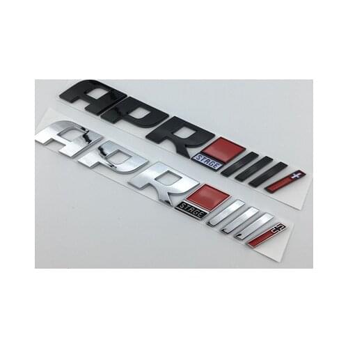 1X 3D ABS plastic Auto Car APR Stage /// + Emblem Tail Side Sticker Badge styling Decals For Golf Tiguan S3 S5 S6 TTS RS7