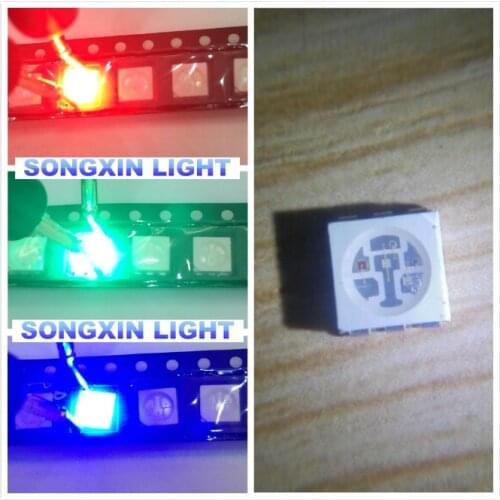 2000 pcs 5050 RGB SMD/SMT LED 5050 RED GREEN BLUE PLCC-6 3-CHIPS Super Bright lamp light High quality SMD LED Colorful RGB