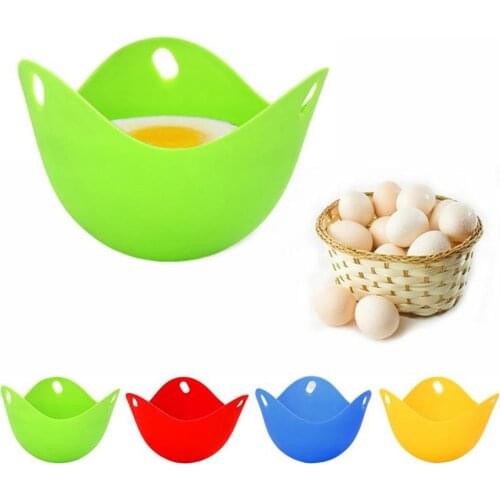 4pcs/Set Silicone Egg Cooker Poacher Poaching Pods Pan Mould Pancake Bakeware Kitchen Tools Gadgets Baking Cooking Accessories