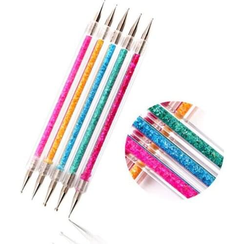5 pcs/set double head point flower needle drill pen nail tool Painting Carving Brush Dotting Pen Diamond painting lovers