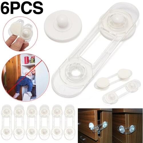 6Pcs Kids Child Baby Pet Safety Lock Proof Door Cupboard Fridge Cabinet Drawer Lock Baby Infant Safety Protect