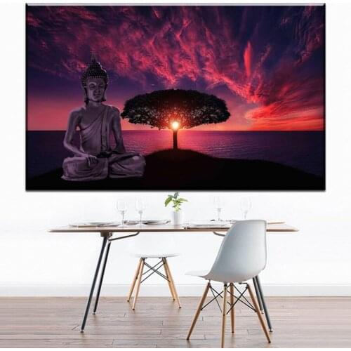 5D DIY diamond embroidery" buddha sunset scenery "full drill diamond painting Cross Stitch Rhinestone mosaic home decoration