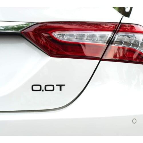 3D Letter 0.0T Car Sticker Decal for EV Tesla Electric Vehicle Rear label