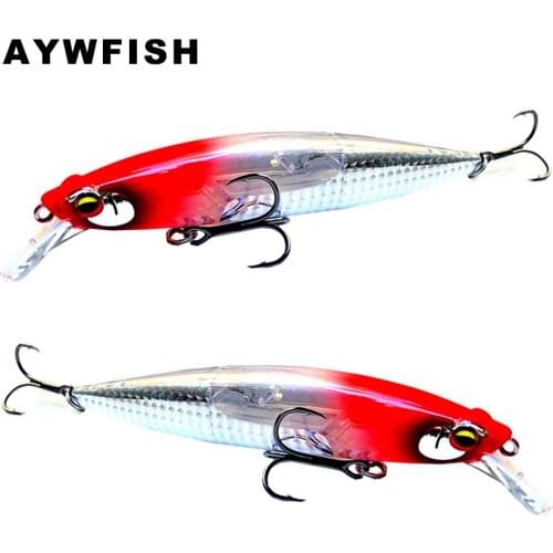 AYWFISH Minnow 130mm 19.2g Artificial Hard Jerk Bait Suspending Flash Blade Inside Wobblers 3D Vivid Eyes Plastic Fishing Lures