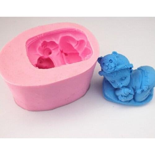 Free shipping 100% food grade raw material Sleeping baby Soap mold Soft New Shape Cute DIY Silicone Rubber Cake Mold No.112