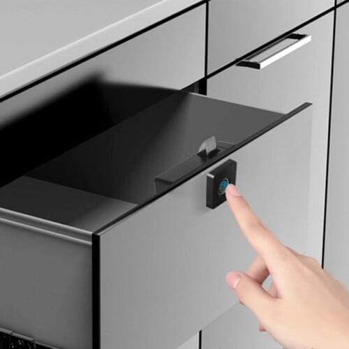 T4 Smart Fingerprint Drawer Lock Furniture Filing Cabinet Shoe Cabinet Letter Box Fingerprint Drawer Lock Smart Quick Unlock