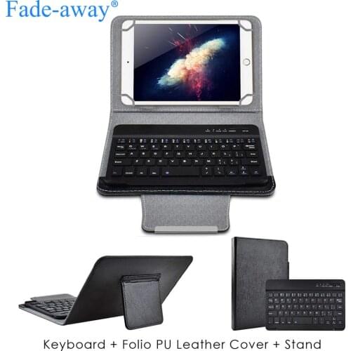 Wireless Bluetooth Keyboard for Tablet PU Leather Case Stand Cover For Pad 7 8 Inch 9 10 Inch Universal for IOS Android Windows