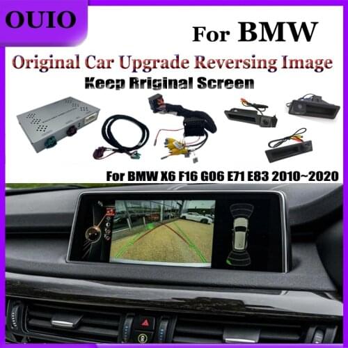 Reversing Decoder|For BMW X6 F16 G06 E71 E83 2010~2020 CIC NBT EVO Interface Original screen upgrade Front Rear Camera Adapter