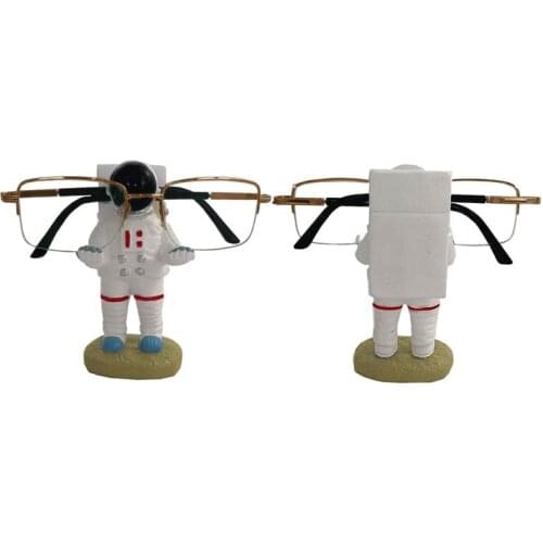 Resin Crafts Decoration Creative Astronaut Glasses Stand Home Desktop Frame Display Modern Small Ornaments Cosmonaut 5*5.6*12Cm