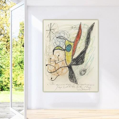 Joan Miro《Untitled》Abstract Canvas Art Oil Painting Artwork Poster Picture Wall Hanging Decor Home Living Room Decoration