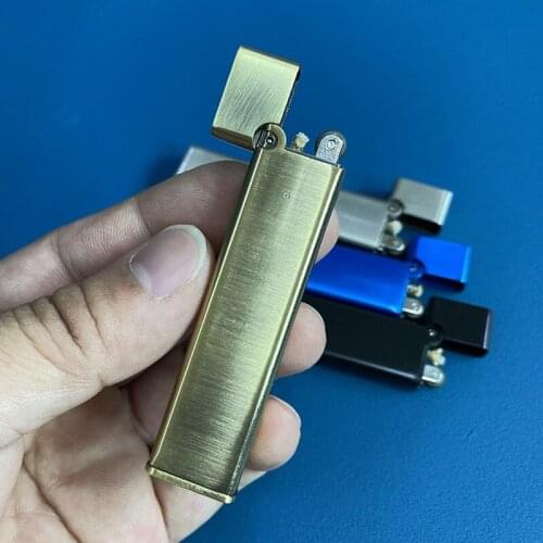 Classic Long Ultra-thin Wheel Kerosene Lighter Double-layer Rubber Anti-leakage Replaceable Flint Smoking Accessories for Weed